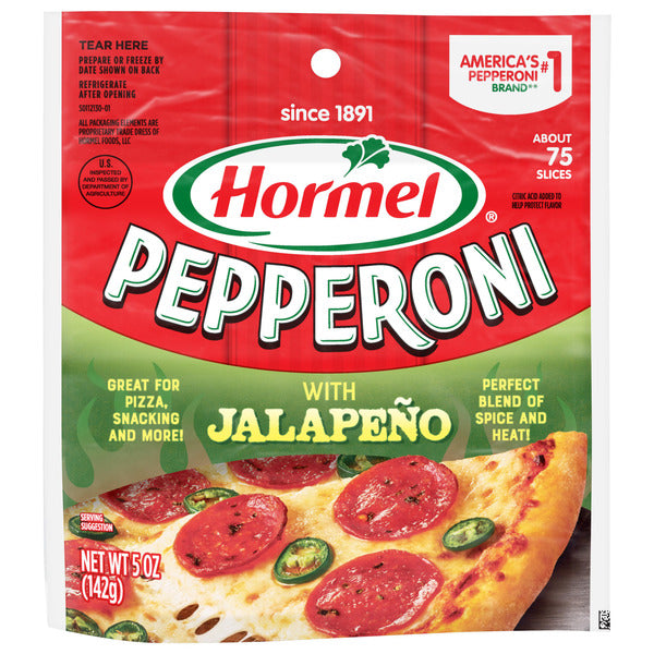 HORMEL Pepperoni Jalapeno Pepperoni Pillow Pack Pizza Thickness, 5 OZ