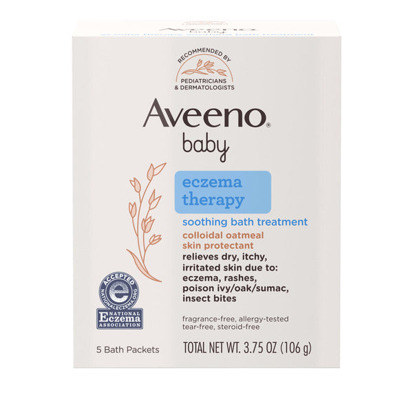 Aveeno Eczema Therapy Soothing Bath Treatment, Oatmeal, 5 ct