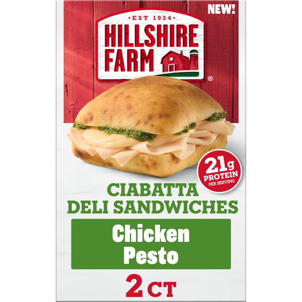 Hillshire Farm Chicken Pesto Ciabatta Deli Sandwiches, 2 ct