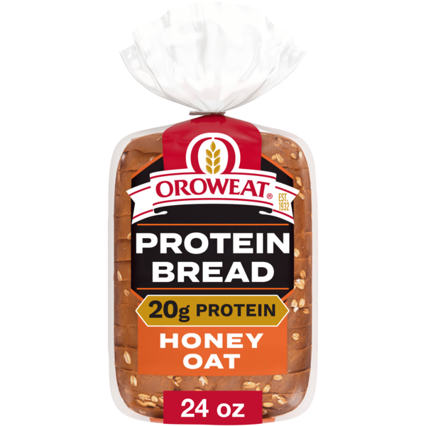 Oroweat High Protein, Honey Oat, Bread, 20g Protein per 2 slices , Bread, 24 oz