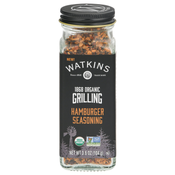 Watkins Seasoning, Organic, Hamburger, Grilling
