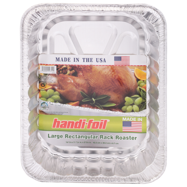 Handi-foil Roaster Pan, Rectangular Rack, Large