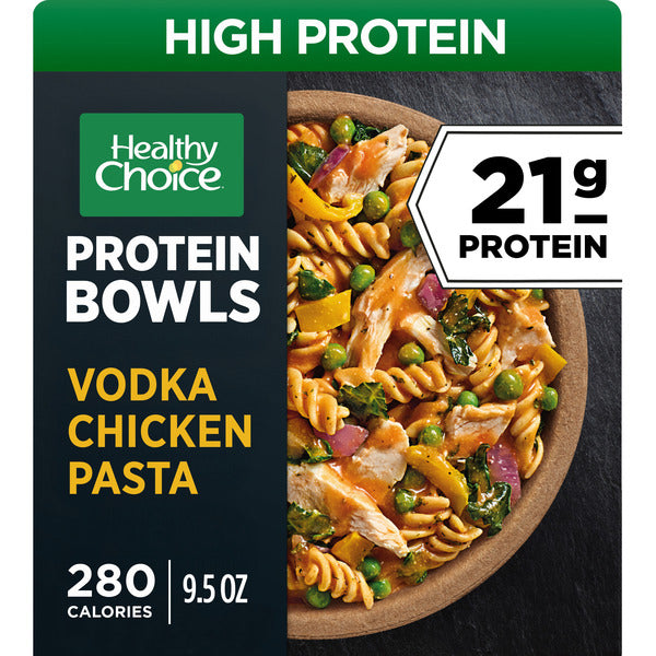 Healthy Choice Protein Bowls Vodka Chicken Pasta, High Protein Frozen Meal