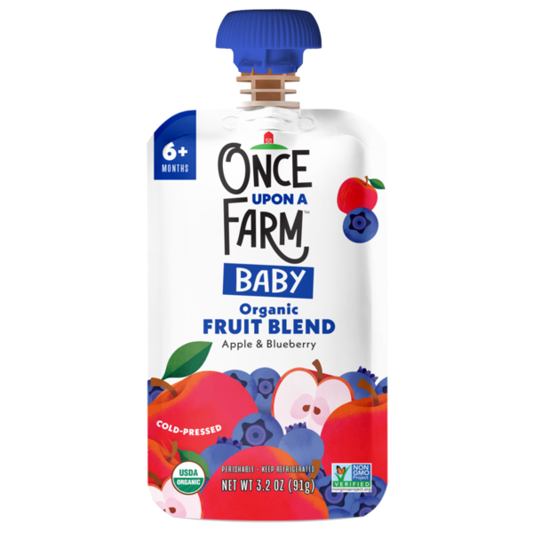 Once Upon a Farm Apple & Blueberry Organic Baby Food Pouch