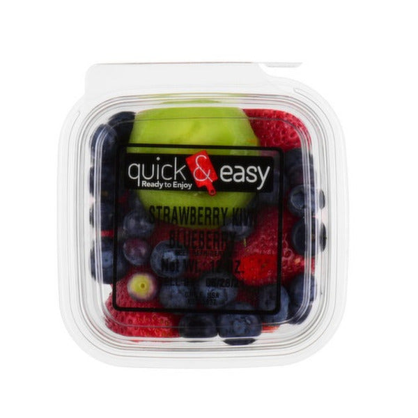 Quick & Easy Strawberry, Kiwi & Blueberry