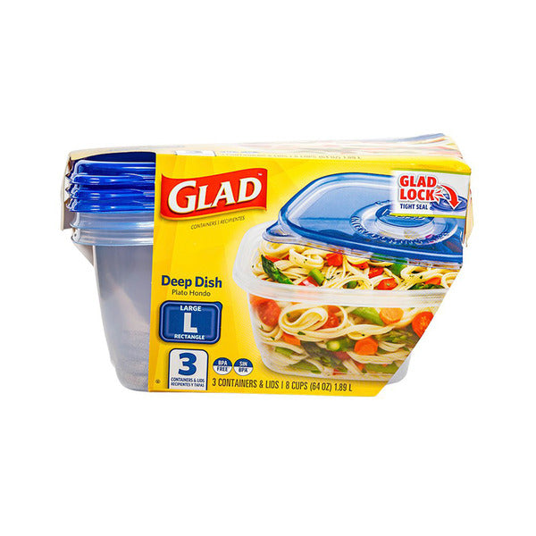 Glad Rectangle Deep Dish, Large