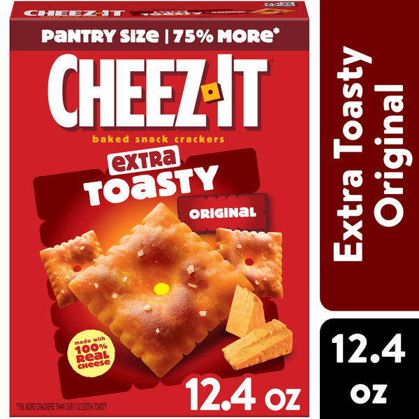 Cheez-It Extra Toasty Baked Snack Crackers, Baked Snack Crackers, Pantry Size