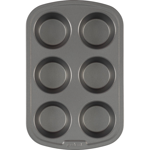 GoodCook Everyday Nonstick Steel Muffin Pan, 6-cup