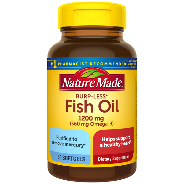 Nature Made Burpless Fish Oil 1200 mg Softgels