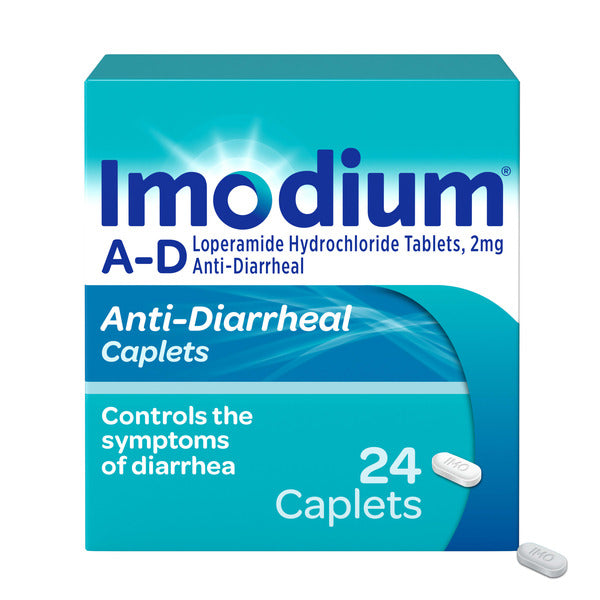 IMODIUM A-D Diarrhea Relief Caplets, Loperamide Hydrochloride, 24 ct