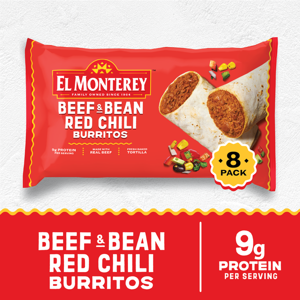 El Monterey Beef & Bean Red Chili Burritos
