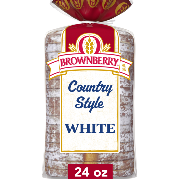 Brownberry Country Style, Plain, Bread, White Bread, 24 oz