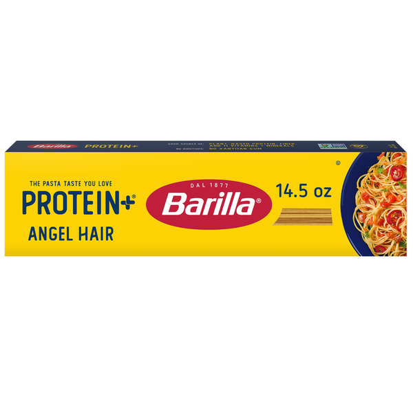 Barilla Protein+ (Plus) Angel Hair Pasta - Plant Based - Made from Lentils, Chickpeas & Peas