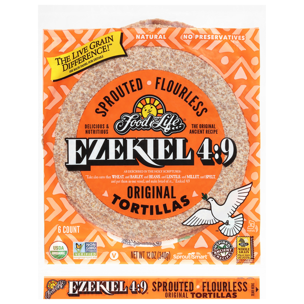 Food for Life Organic Sprouted Grain Tortillas 8 Inch