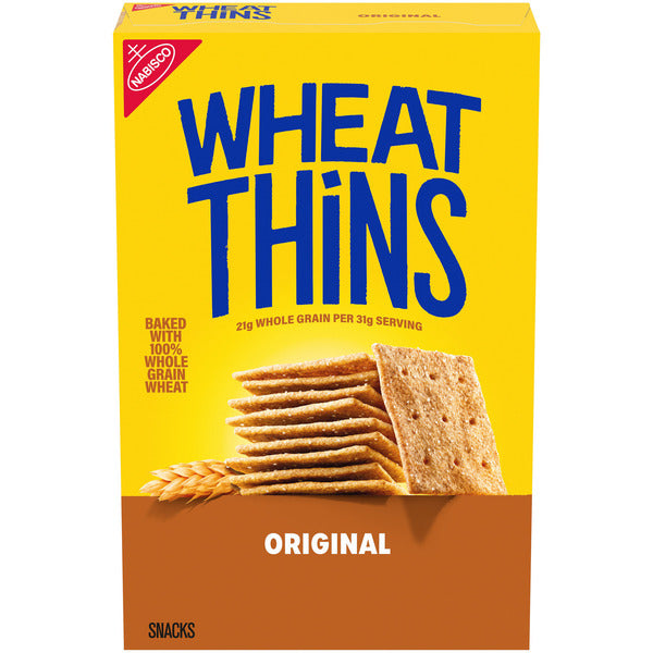 WHEAT THINS Original Snacks, Whole Grain Wheat Crackers, Snack Crackers 8.5 oz