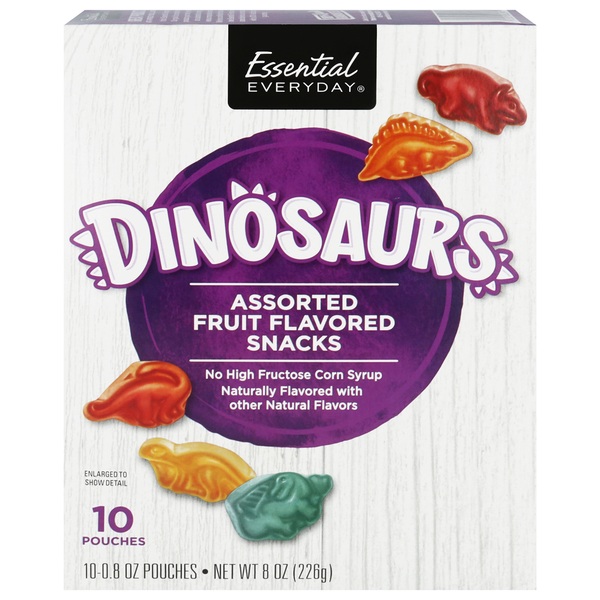 Essential Everyday Dinosaurs Assorted Fruit Flavored Snacks