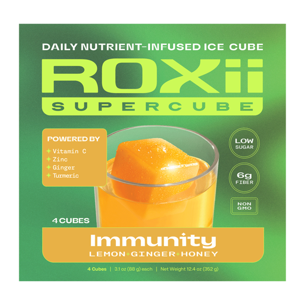 Roxii Supercube Immunity - Nutrient-Infused Ice Cube - Lemon + Ginger + Honey