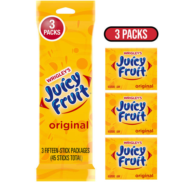 Wrigley's JUICY FRUIT Chewing Gum Value Pack