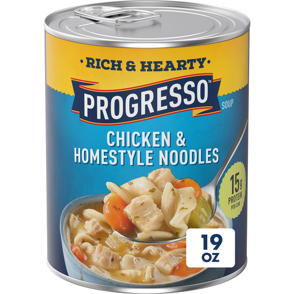 Progresso Rich and Hearty Chicken and Homestyle Noodles Soup