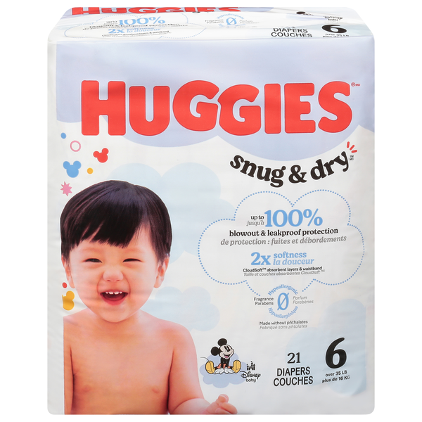Huggies Disney Baby Size 6 Diapers (35+ lbs (16+ kg))