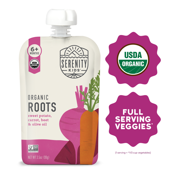 Serenity Kids Organic Roots with Organic Olive Oil Baby Food Pouch