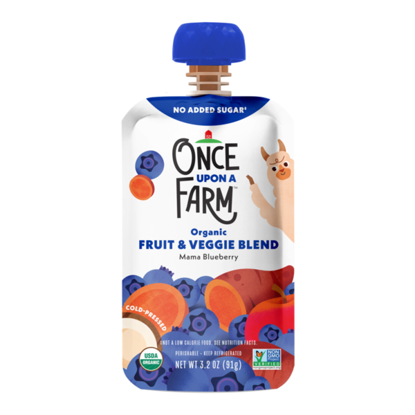 Once Upon a Farm Mama Blueberry Organic Kids Snack Pouch