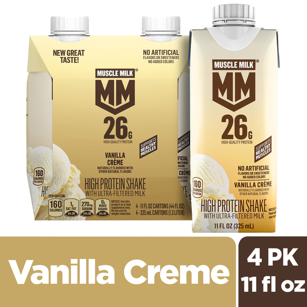 MUSCLE MILK Ultra-Filtered Milk Vanilla Creme High Protein Shake Multipack