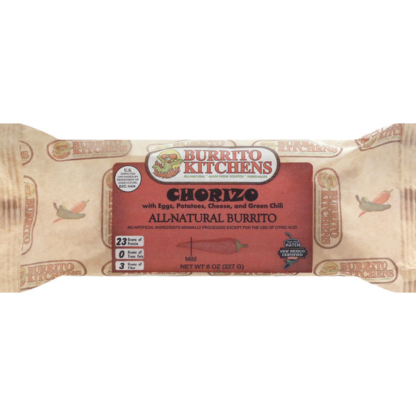Burrito Kitchens Burrito, Chorizo, Mild