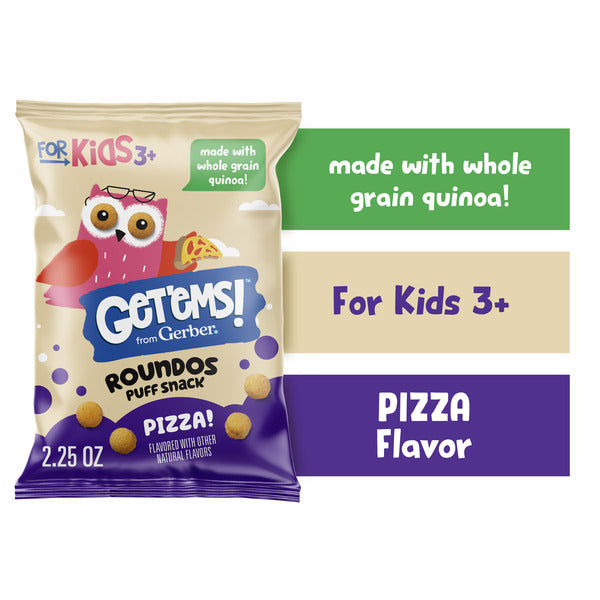 Get'Ems! From Gerber Pizza Roundos Puffs Snacks