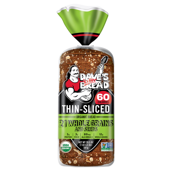 Dave's Killer Bread 21 Whole Grains & Seeds Thin-Sliced, Whole Grain Organic Bread