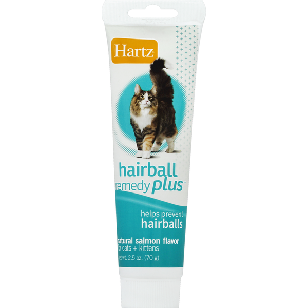 Hartz Hairball Remedy Plus, for Cats + Kittens, Natural Salmon Flavor