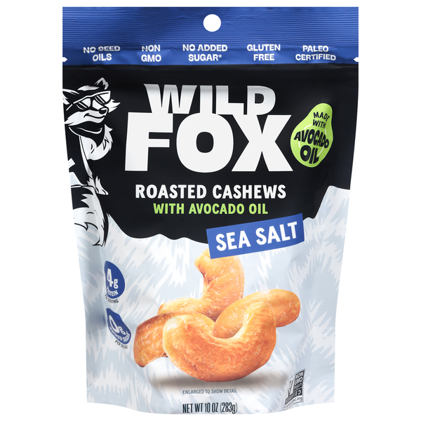 Wild Fox Roasted Sea Salt Cashews with Avocado Oil
