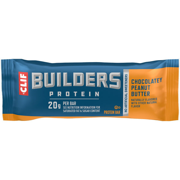 CLIF Builders Chocolatey Peanut Butter Plant Based Protein Bars, Gluten Free 2.4 oz