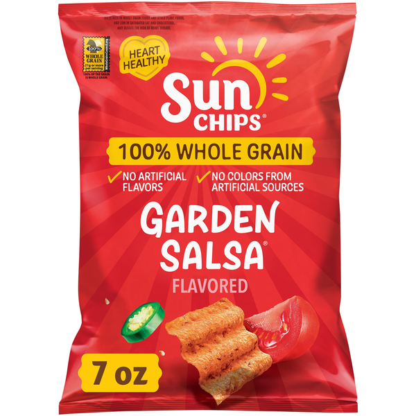 Sun Chips Flavored Whole Grain Snacks, Garden Salsa