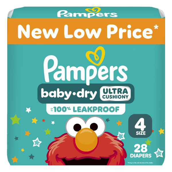 Pampers Baby-Dry Diapers, Size 4