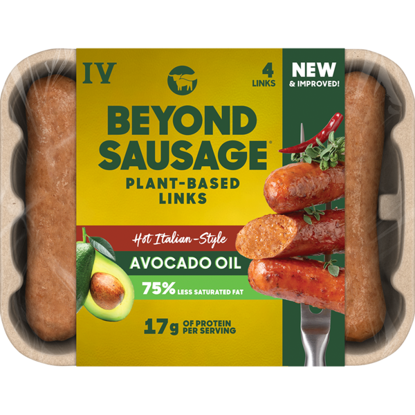 Beyond Meat Beyond Sausage, Plant-Based Sausage Links, Hot Italian Style
