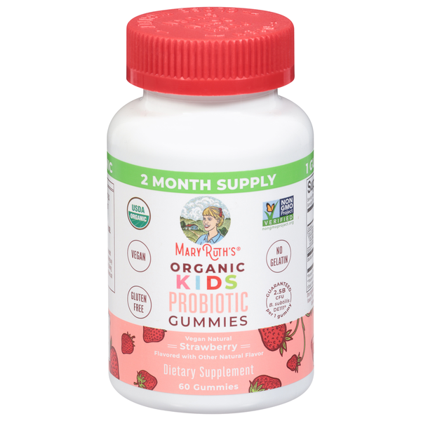 MaryRuth's Probiotic, Kids, Organic, Gummies, Strawberry