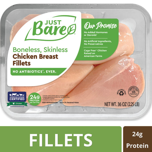 Just Bare Brand Boneless Skinless Chicken Breast Fillets