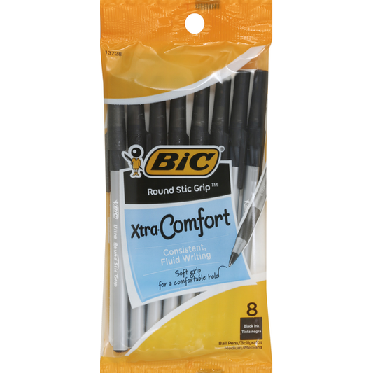 BIC Pens, Ball, Medium, Black Ink