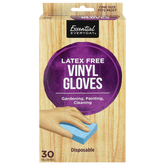 Essential Everyday Disposable Latex Free Vinyl Gloves