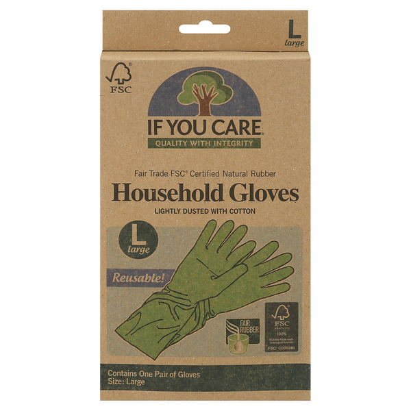 If You Care Household Gloves, Reusable, Large