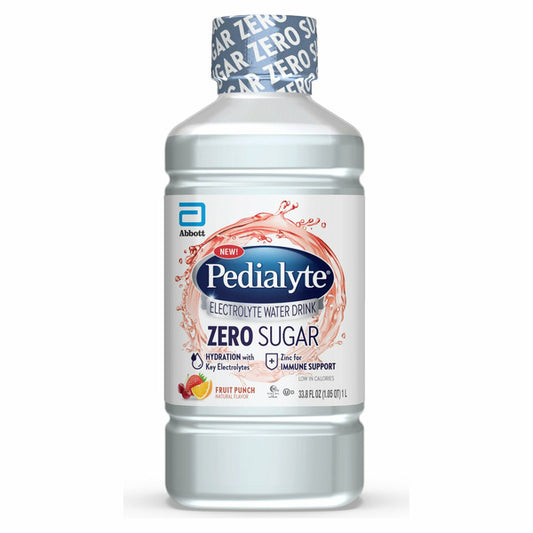 Pedialyte Electrolyte Water Drink, Zero Sugar, Fruit Punch