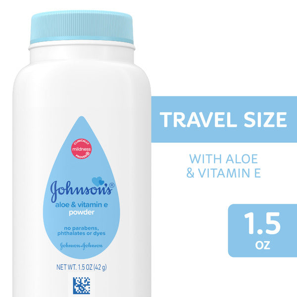 Johnson's Naturally Derived Cornstarch Baby Powder with Aloe & Vitamin E