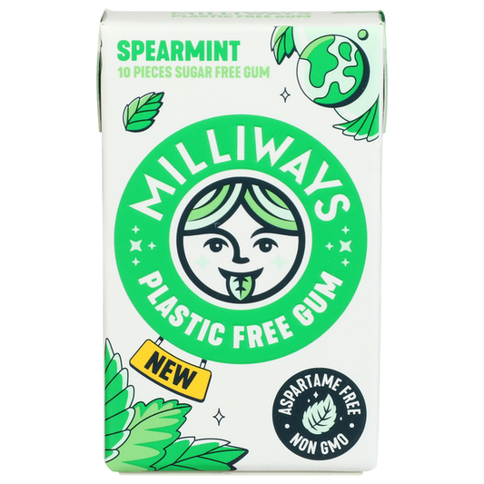 Milliways Spearmint Plastic Free Chewing Gum 10 Pieces