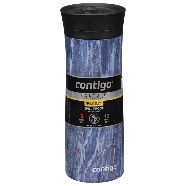 Contigo Travel Mug, Blue Slate, Pinnacle Couture, 14 Ounce
