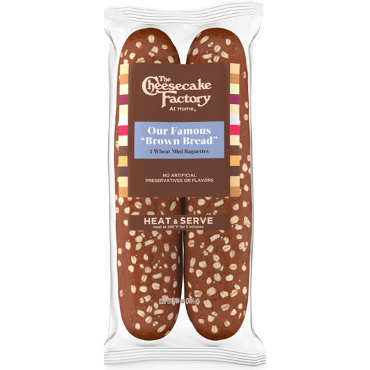 The Cheesecake Factory At Home Famous "Brown Bread", 2 ct, Sweet Wheat, Mini Baguettes, 10 oz