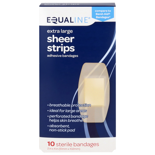 Equaline Extra Large Sheer Strips Adhesive Bandages