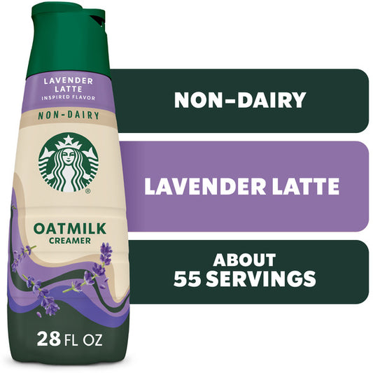 Starbucks Non-Dairy Oatmilk Creamer, Lavender Latte Inspired Flavor