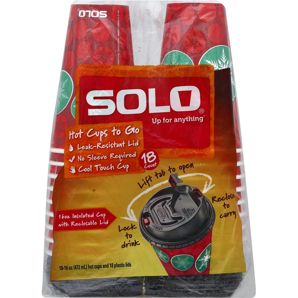 SOLO Hot Cups, to Go, 16 Ounce