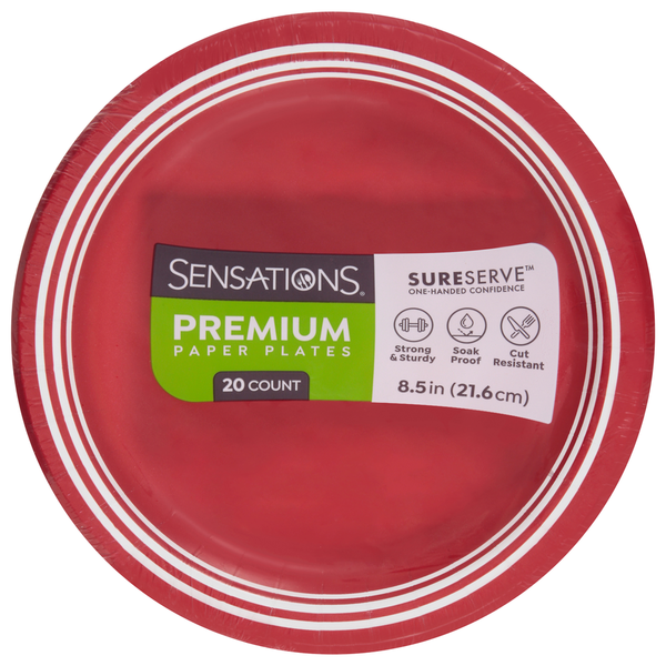 Sensations Premium 8.5 Inch Paper Plates